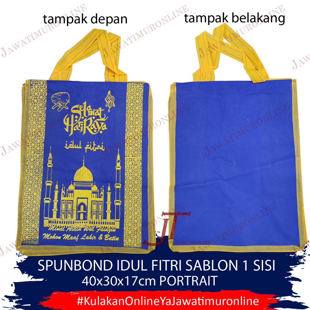 TAS LEBARAN KAIN SPUNBOND IDUL FITRI BINGKISAN SOUVENIR THR 30 X 40