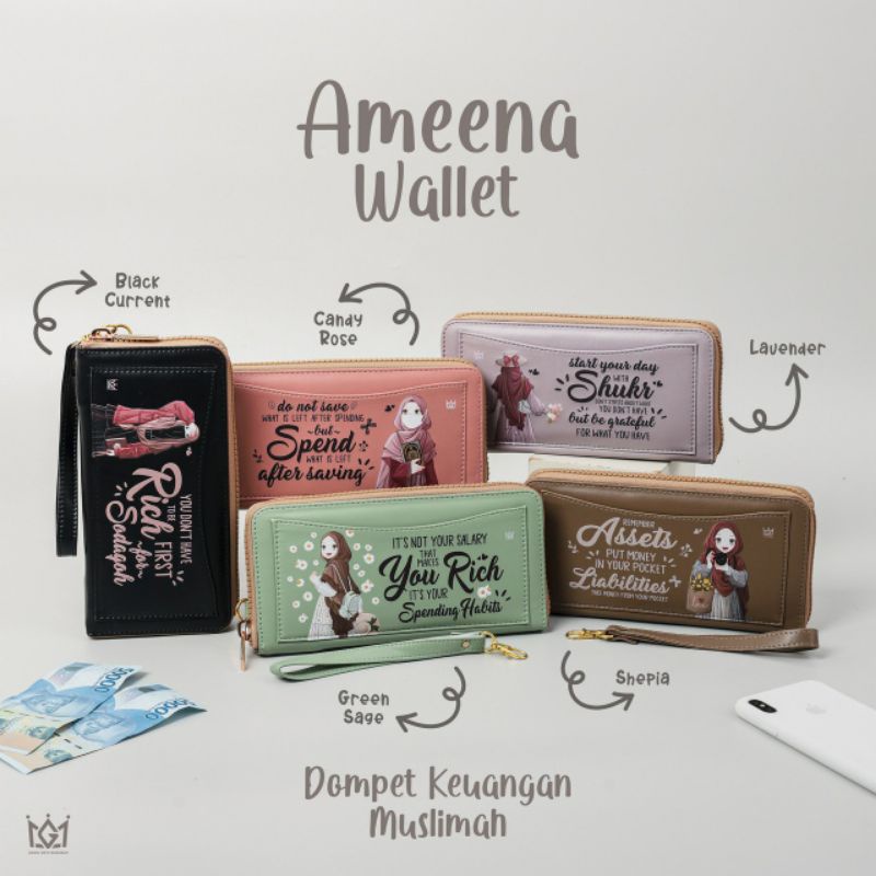 Unyu Muslimah Ameena Wallet Dompet Keuangan Dompet Disiplin Keuangan