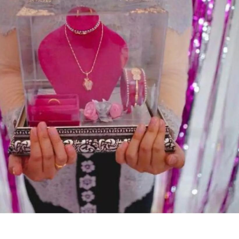 ✲ KOTAK PERHIASAN SATU SET/KOTAK MAHAR/BOX PERHIASAN (KALUNG ,CINCIN,GELANG) ❀