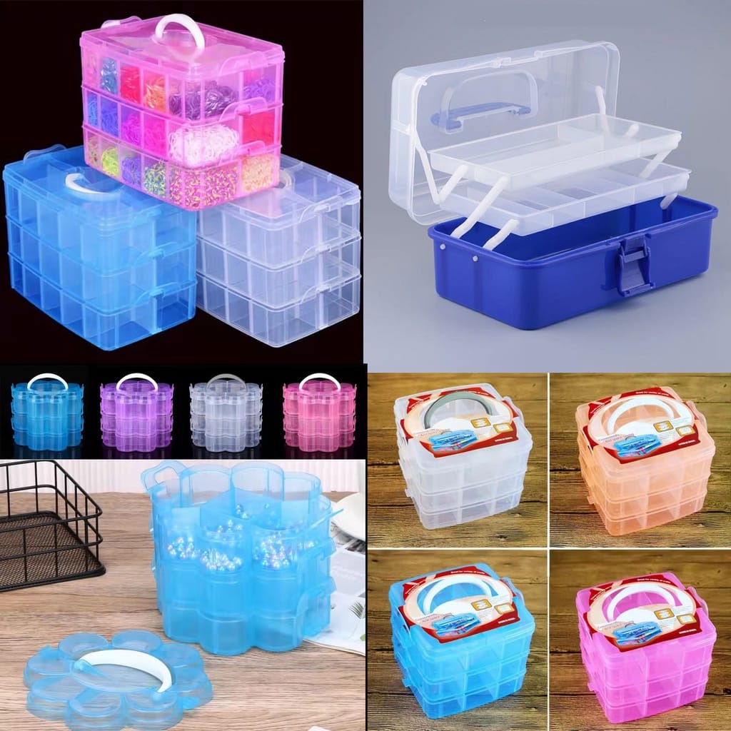 HSM Kotak Perkakas susun 3 / Storage MultiLayer Toolbox / Kotak Obat P3K