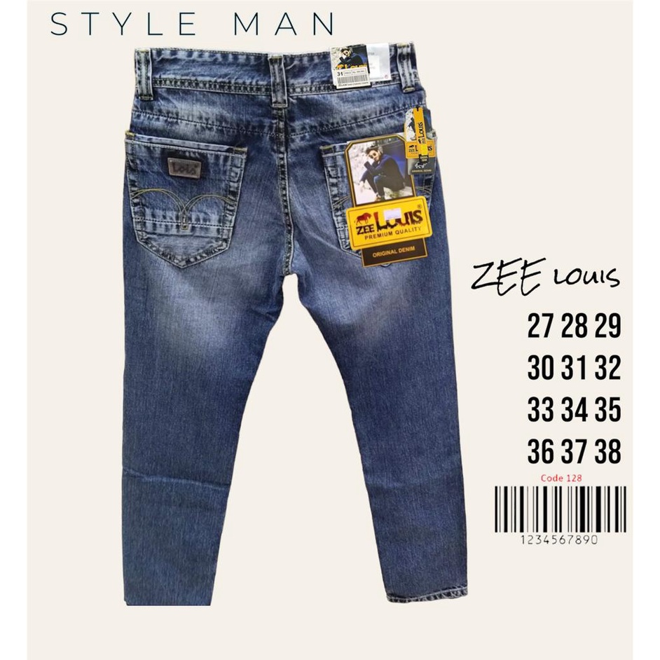 CELANA LOIS JEANS  - Zee Louis Celana Panjang Pria Standard Jeans SSK318
