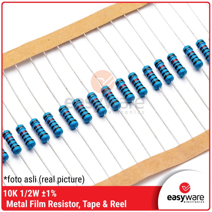 Resistor 10K Ohm 1/2W 1% Metal Film Resistor 10K 0.5 Watt 0.5W