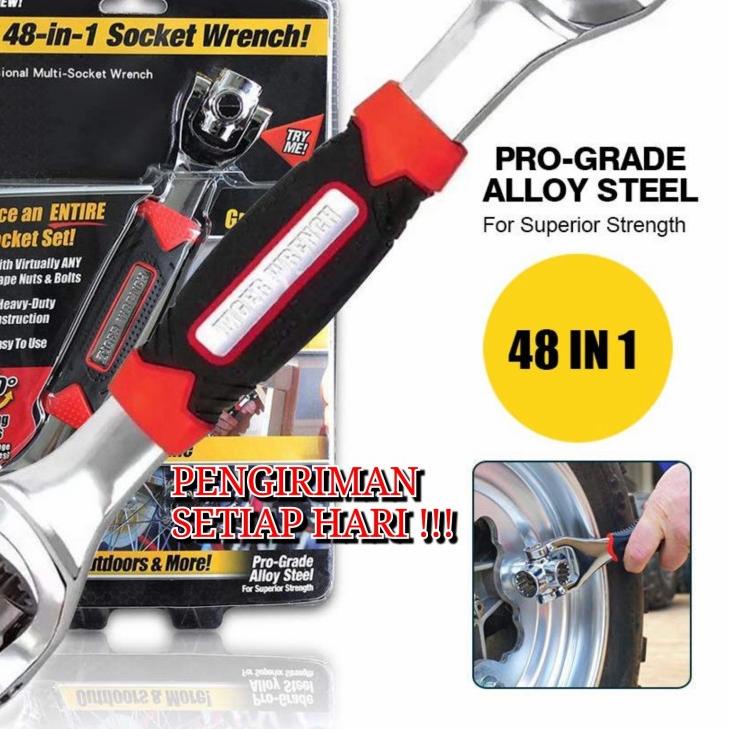 ✧ Kunci Socket Wrench Multi Tool Putar Kunci 48 IN 1 Multifungsi ۝
