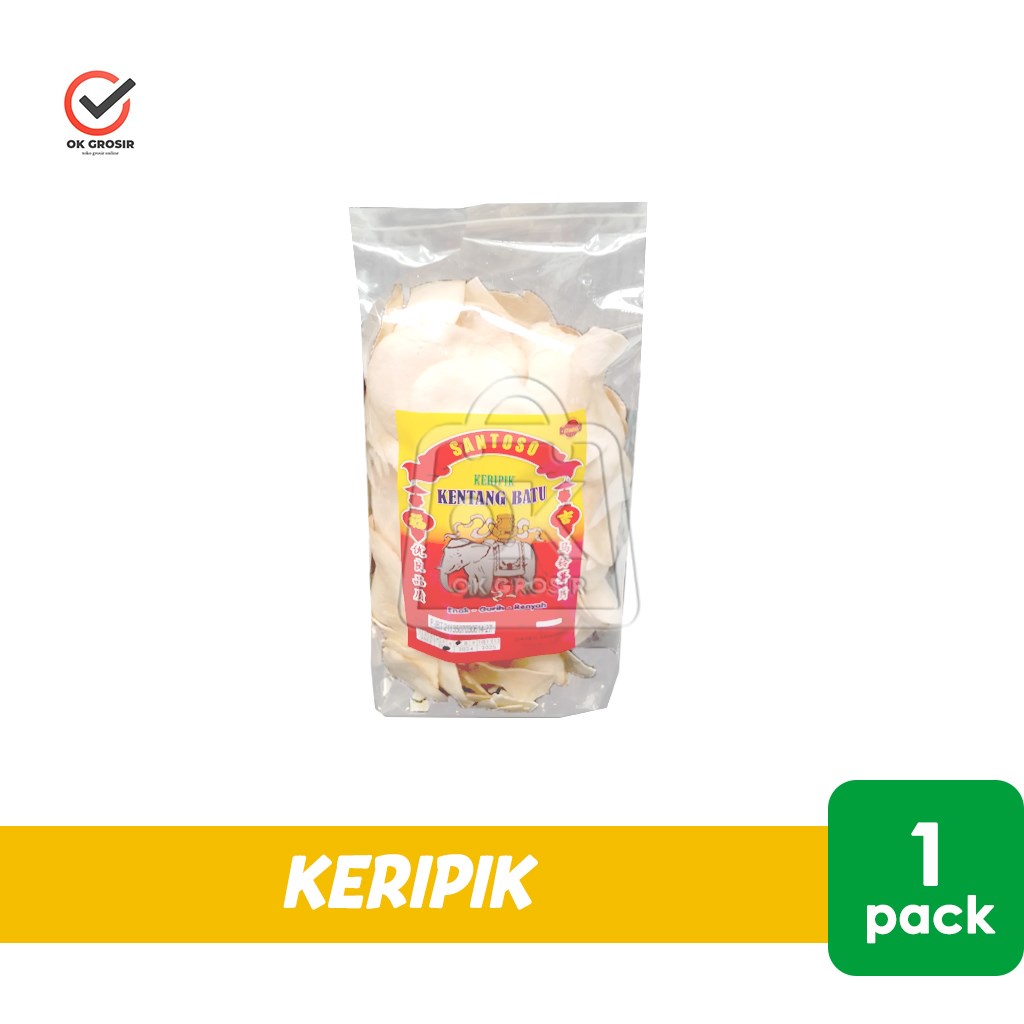 

Keripik Kripik Kentang Batu SANTOSO Gurih Renyah (1 Pack)