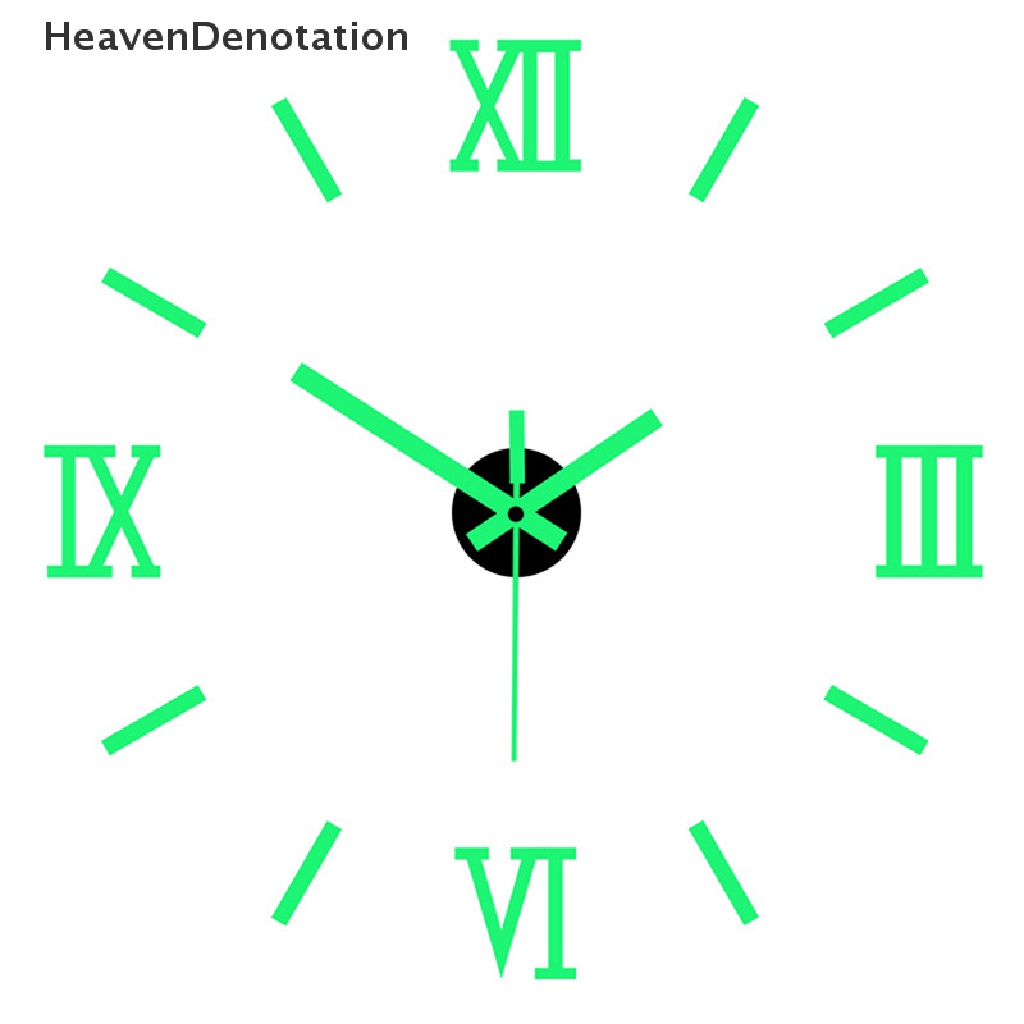 [HeavenDenotation] 3d Bercahaya Jam Dinding Tanpa Bingkai Akrilik DIY Digital Clock Wall Stiker Silent Clock Untuk Ruang Tamu Kamar Tidur Kantor Dekorasi Dinding HDV