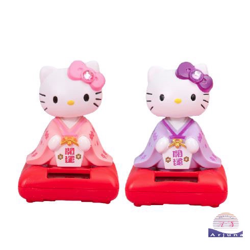 Pajangan Solar Goyang Dashboard Mobil Hello Kitty Kimono