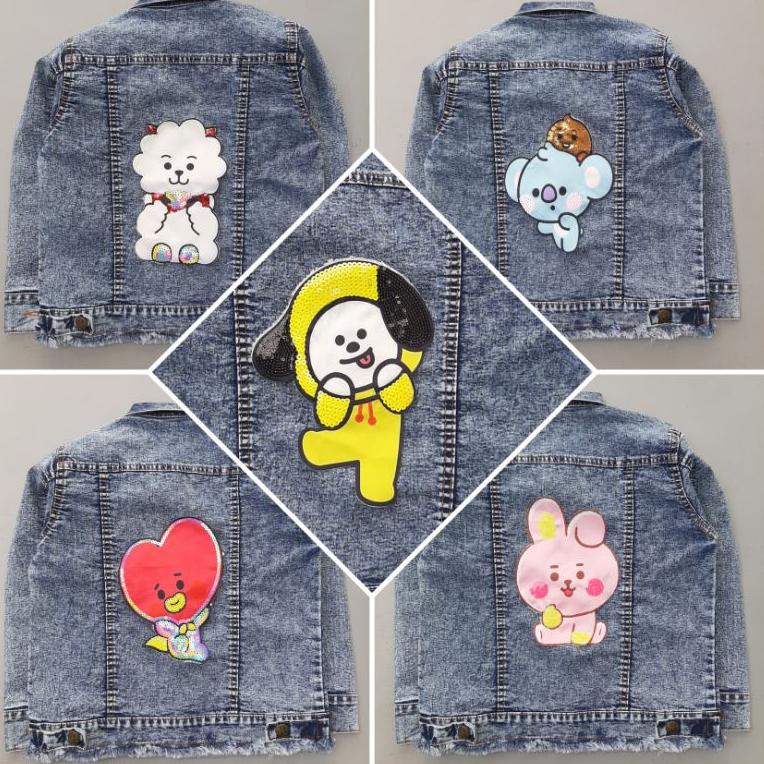 HARGA SPESIAL JAKET JEANS ANAK SANWASH BTS/FROZEN