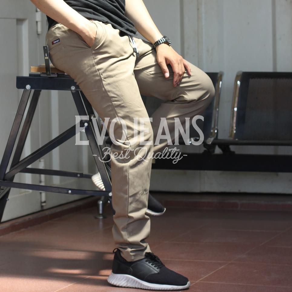 BIG SALE CELANA PANJANG CHINO PANTS PINGGANG KARET // EVO JEANS