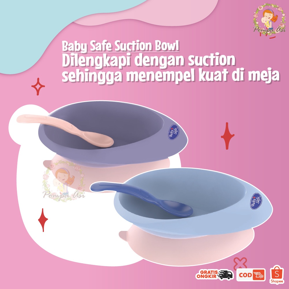 Baby Safe Suction Bowl / Mangkok Silicon Bayi / Feeding Set Bayi / Perlengkapan MPASI