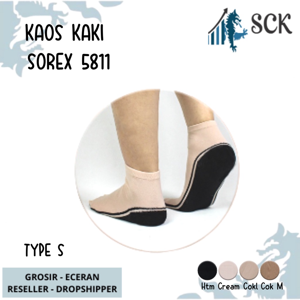 Kaos Kaki Sorex Wanita Muslimah Jempol K 5811 / Kaus Kaki Perempuan 2 Jari Atas Mata Kaki - SCK