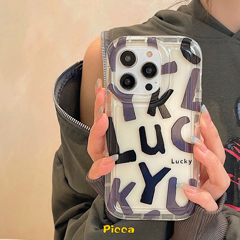 Smiley Pasangan Casing Ponsel Bening Untuk Realme C35 C33 C12 C11 C15 C21Y C20A C25 C25Y C25s Realme 5 6i 5i 5s C20 C3 C1 C2 Huruf Alfabet Sederhana Lembut TPU Shockproof Airbag Case