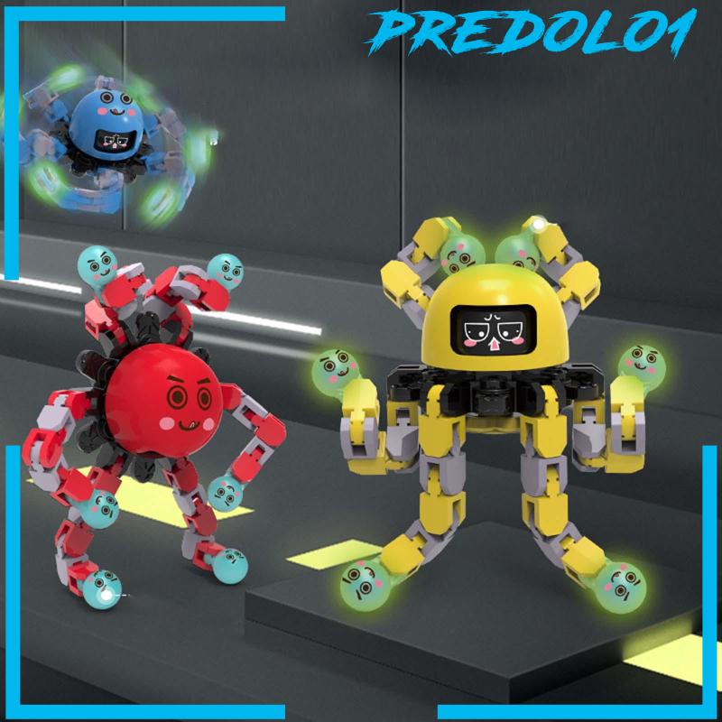 [Predolo1] Mainan Jari Robot Rantai Deformable Profesional Kreatif Tahan Lama Merah
