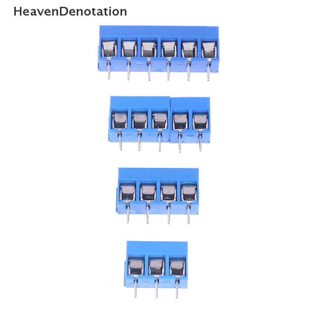 [HeavenDenotation] 10pcs Pitch 5.0mm Lurus 3P 4P 5P 6P Sekrup PCB Terminal Block Konektor HDV