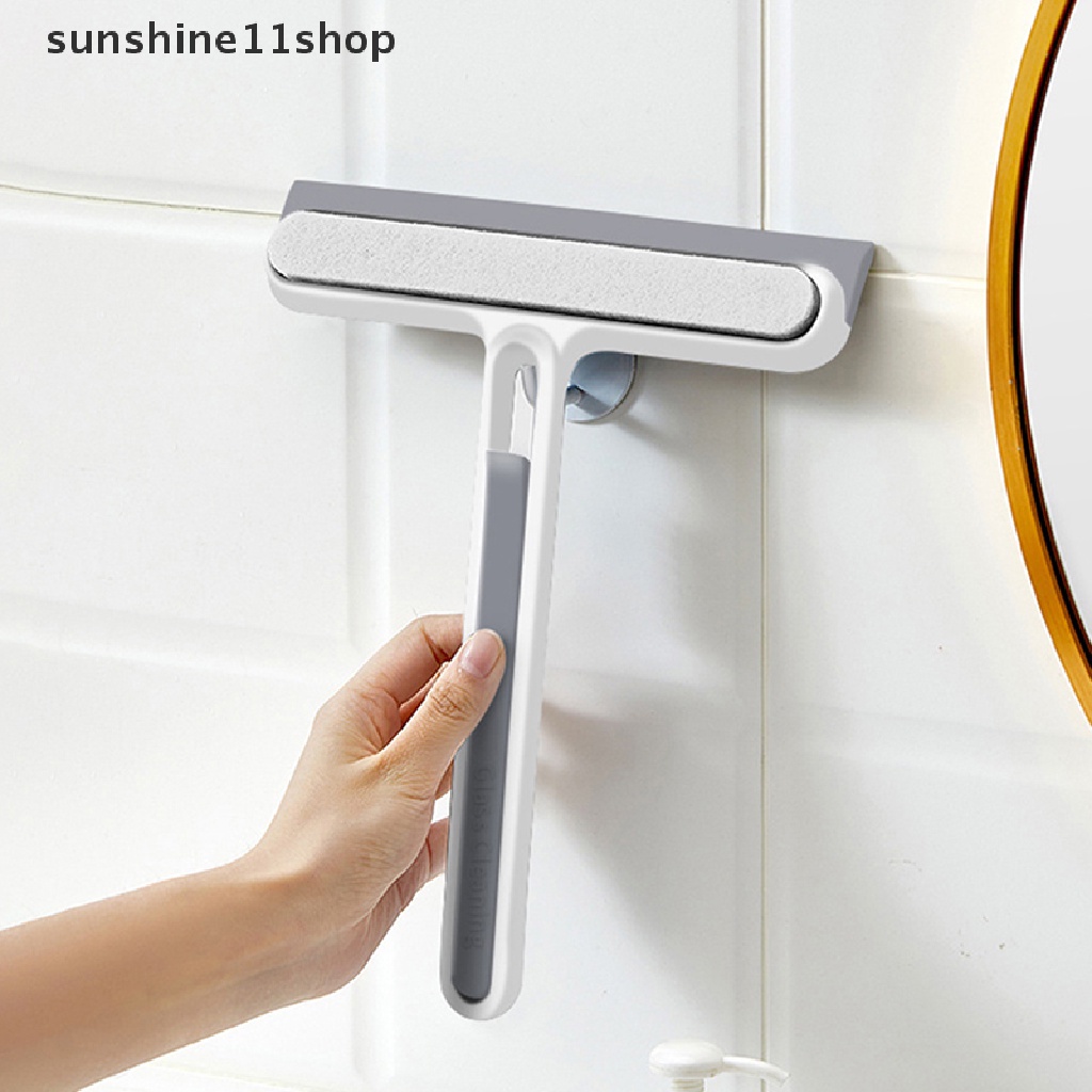 Sho 1Pc Lap Sikat Pembersih Jendela Kaca Dengan Gagang Squeegee Home Cleaning Tools N