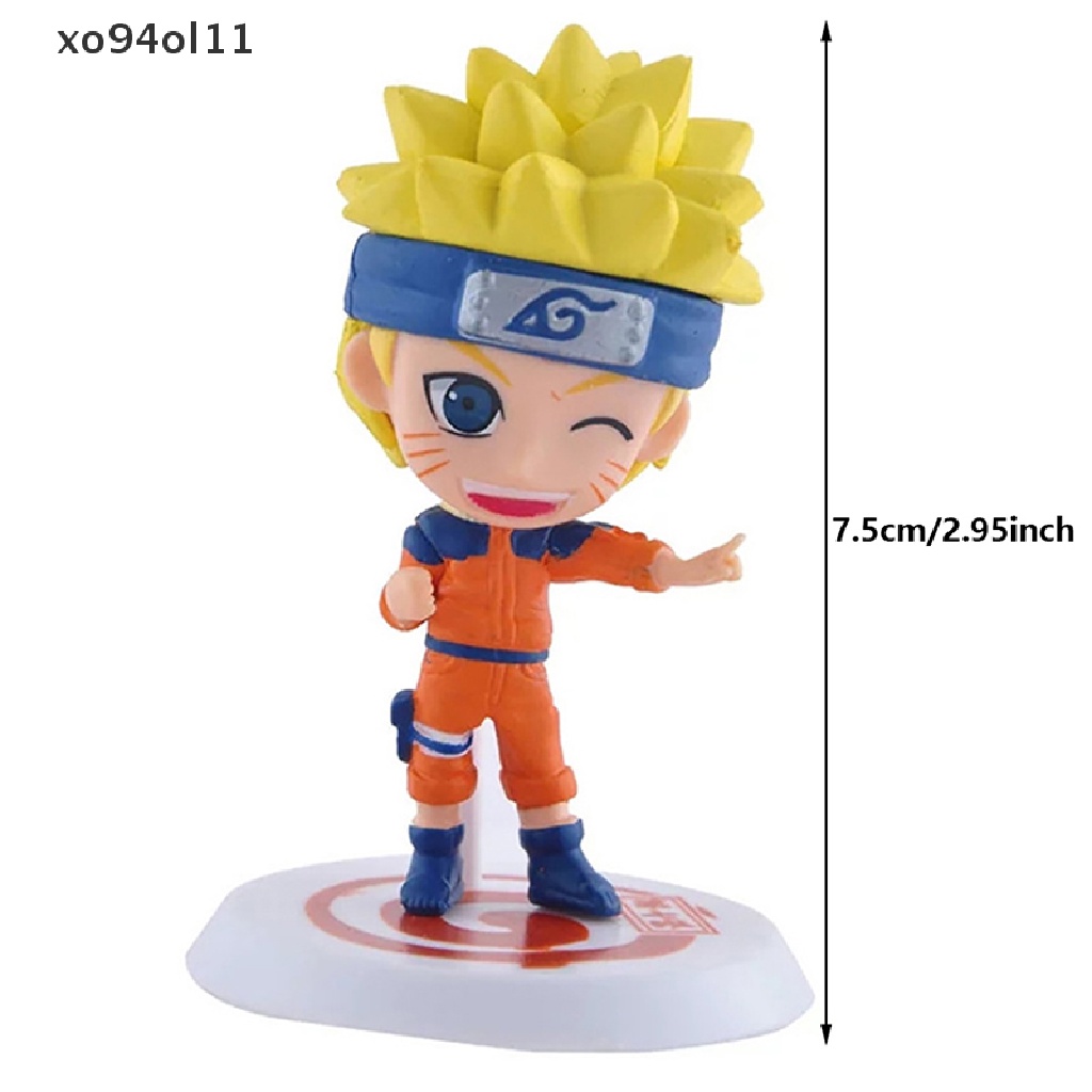 Xo 6pcs Boneka Naruto Kawaii Action Figure Tokoh Anime Naruto Sasuke Hadiah Liburan Hadiah Anak OL