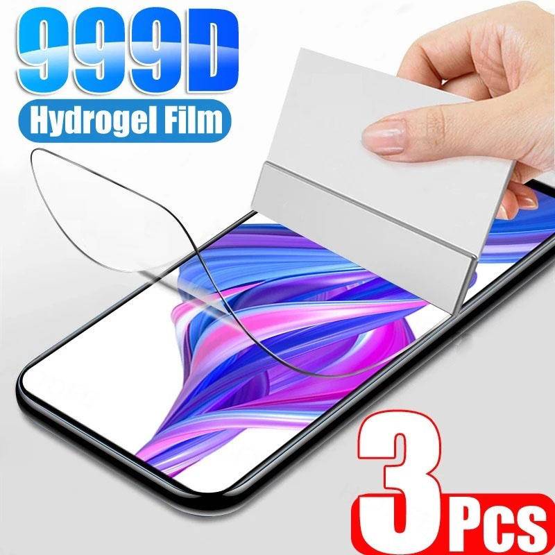 3pcs Untuk Huawei 10 10i 20 50 60 70 8X 9X X8 Pro Lite Hydrogel Film Pelindung Layar Film Pelindung Layar Untuk Huawei P50 40 30 20 Pro Lite