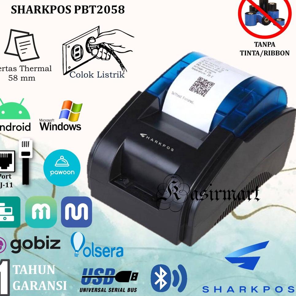 ReadySHARKPOS PBT2058 / Q58BT MINI PRINTER BLUETOOTH RPP02N THERMAL CX58D QASIR STRUK PRINTER THERMA