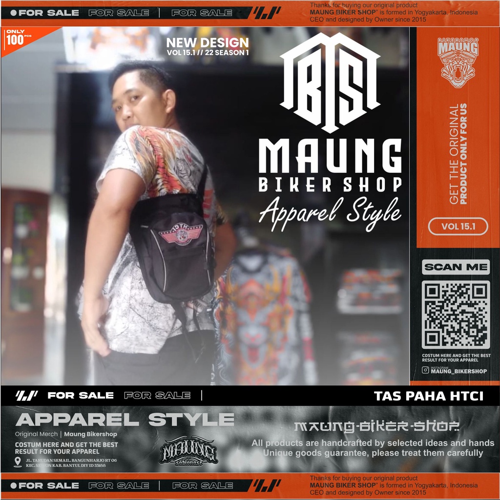 MAUNG_WAISTBAG HTCI PAHA | HONDA TIGER CLUB INDONESIA | TAS SELEMPANG PAHA HTCI2022