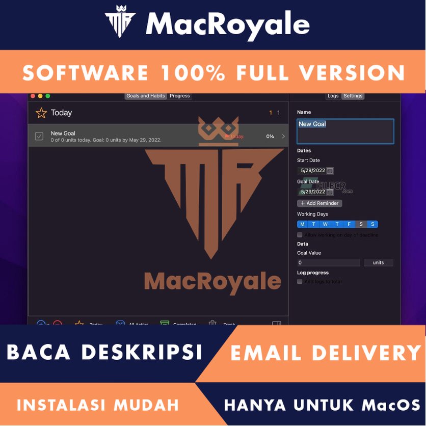 [MacOS] ScopiDo Goal &amp; Habit Tracker Full Version Lifetime Full Garansi