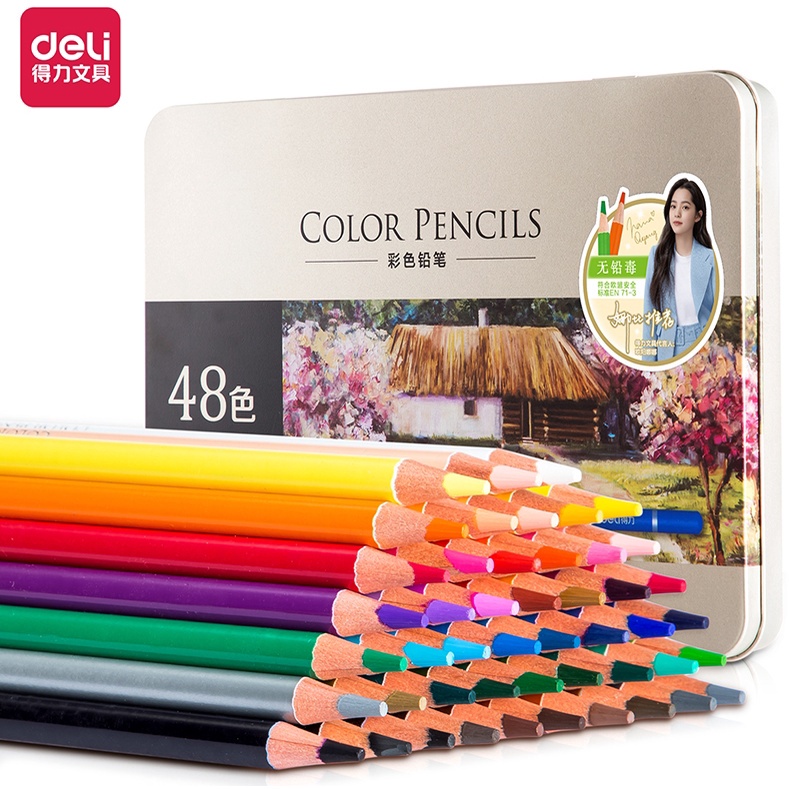 

Deli Oil Pencil/Pensil Warna Minyak Color High-Grade 48 Warna - 6567