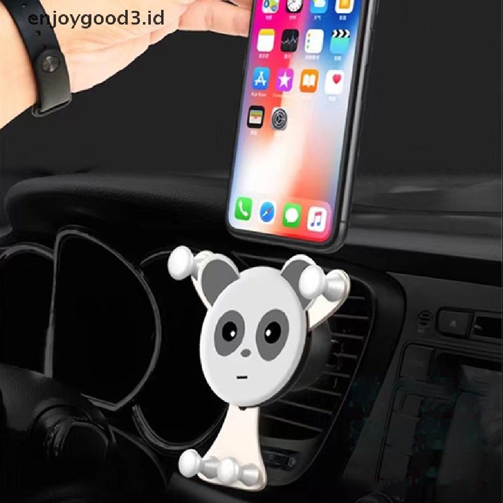 【 Rready Stock 】 Car Phone Holder Air Vent Clip Smartphone Stand Gravity Support Mount For iPhone Huawei SamsungXiaomi Universal GPS Stand In Car （ ID ）