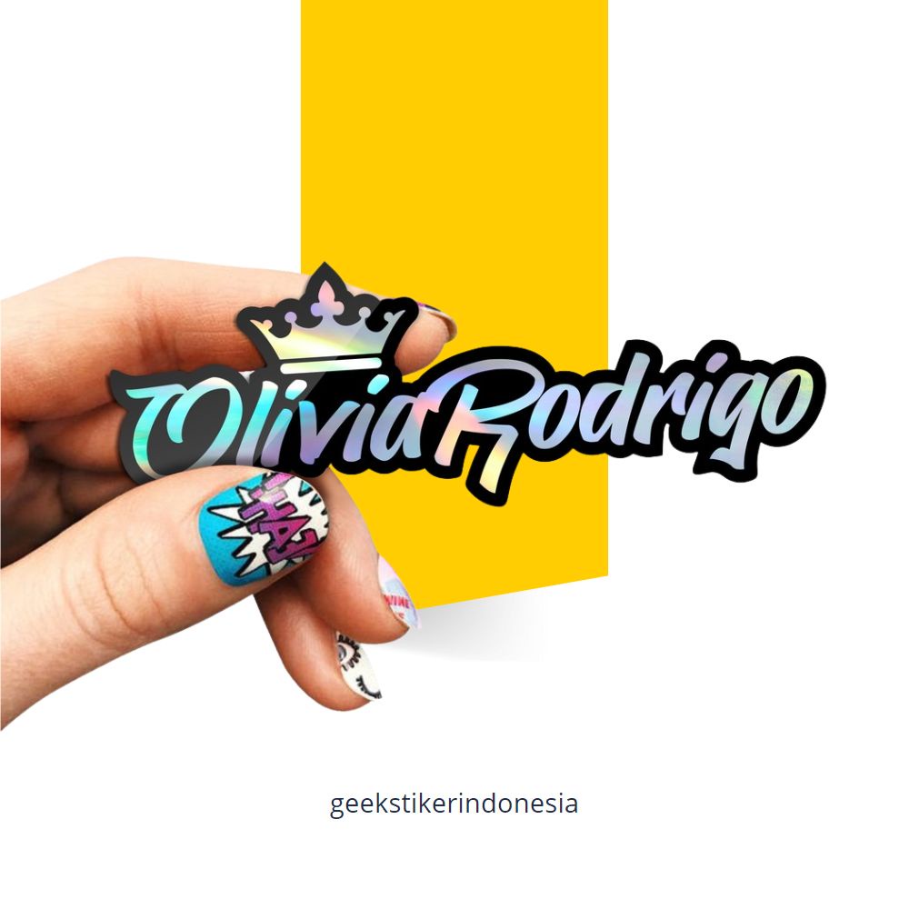 

Stiker Nama Mahkota Queen & King Custom Tulisan Hologram