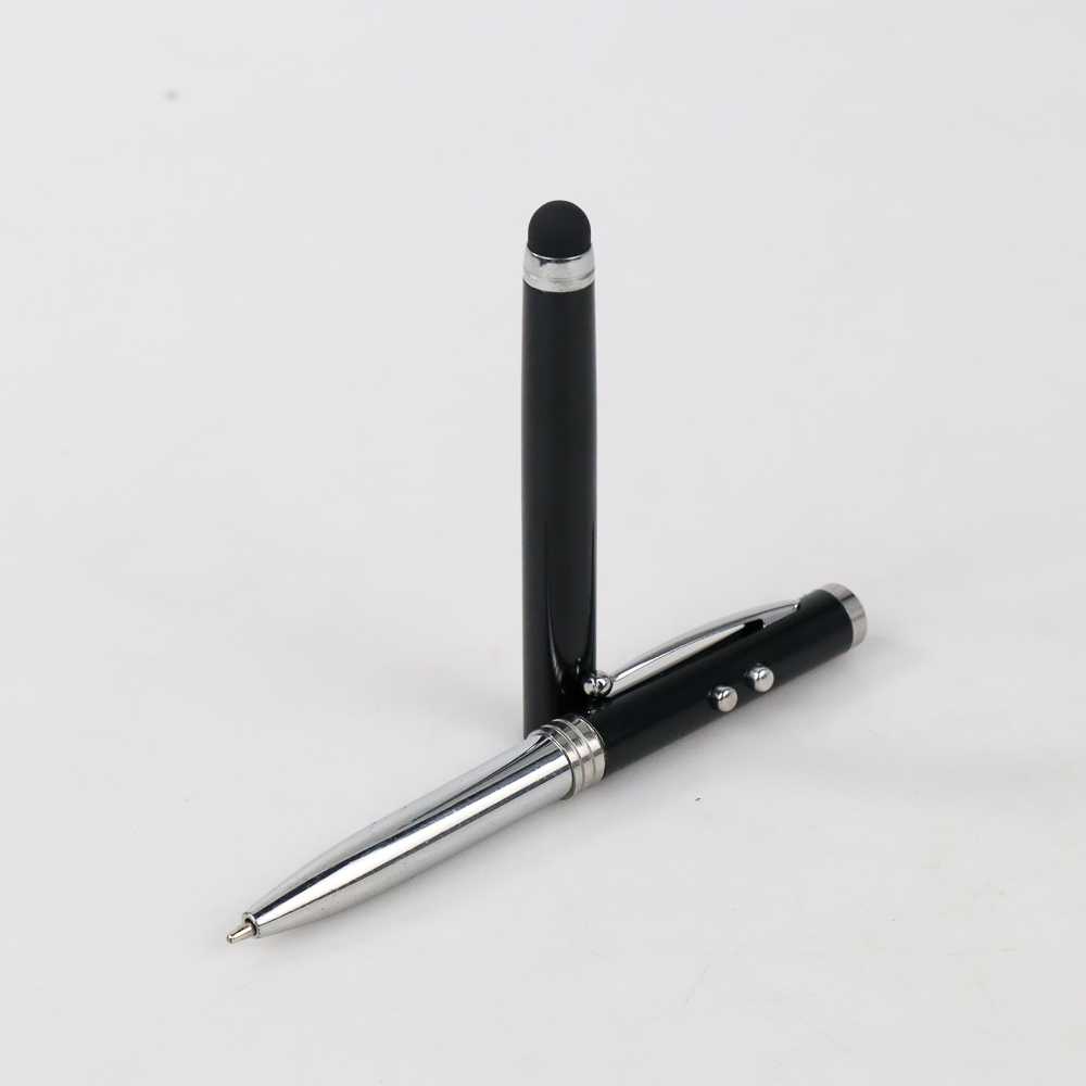 Pulpen 4 in 1 Senter Laser Pointer Pen dan Stylus T0054