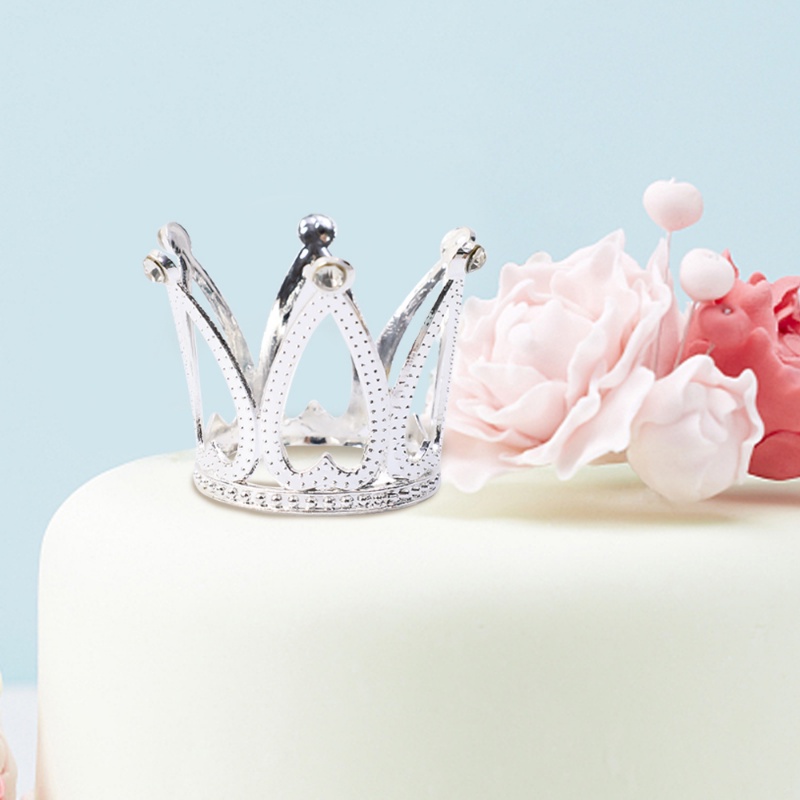 Halus Dessert Top Dekorasi Shiny Zirkon Mahkota Hiasan Kepala Ulang Tahun Pernikahan Pesta Dekorasi Perlengkapan Mahkota Mini Hiasan Kue