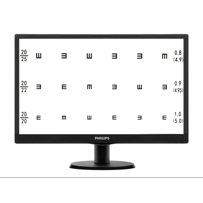 SNELLEN CHART LED PHILIPS TES VISUS MATA ACUITY TESTING LED - 19"
