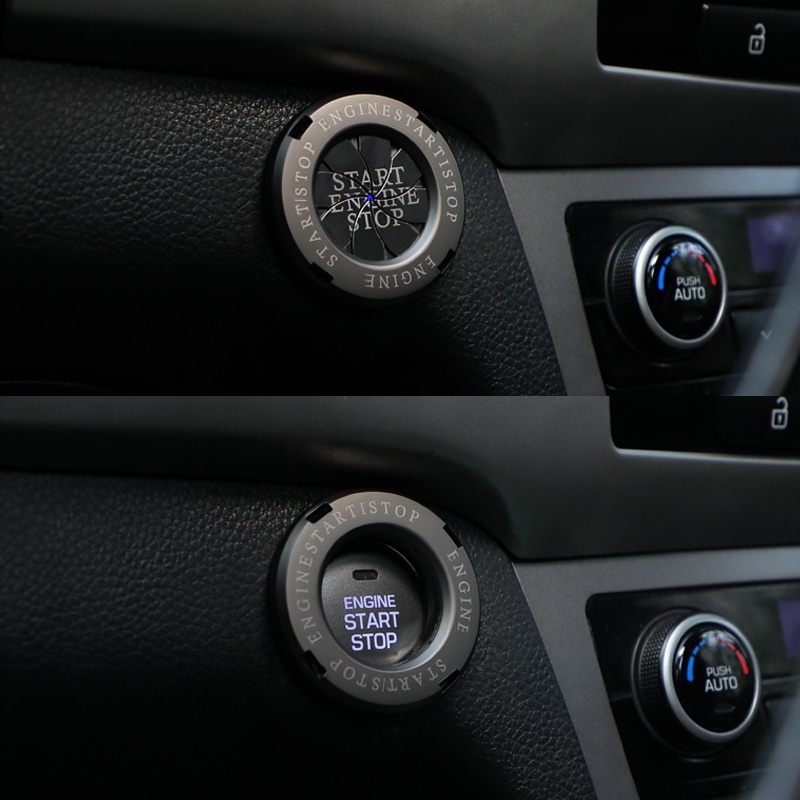 Penutup Tombol Start Stop Mesin Mobil Ignition Switch Knob Type Rotatable Protection Cap Sticker Aksesoris Dekorasi Interior Otomatis