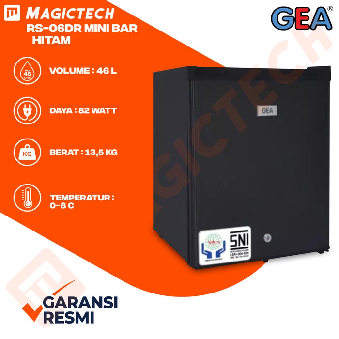KULKAS MINI BAR GEA RS-06DR / RS06DR - HITAM
