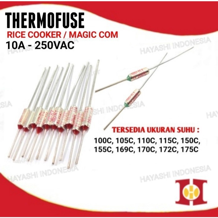 Thermofuse Fuse Magic Com Thermal Termofuse 10A 250V - 10pcs