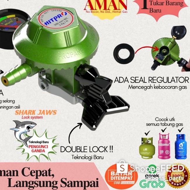 ☏ Regultor Gas HITPRO Low Pressure / Regulator Gas Double Lock ➮