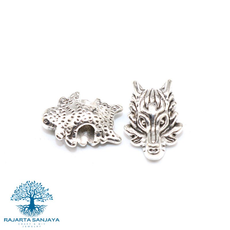 Charms Spacer Beads Wholesale 1 Pcs Wolf Head Spacers Bead