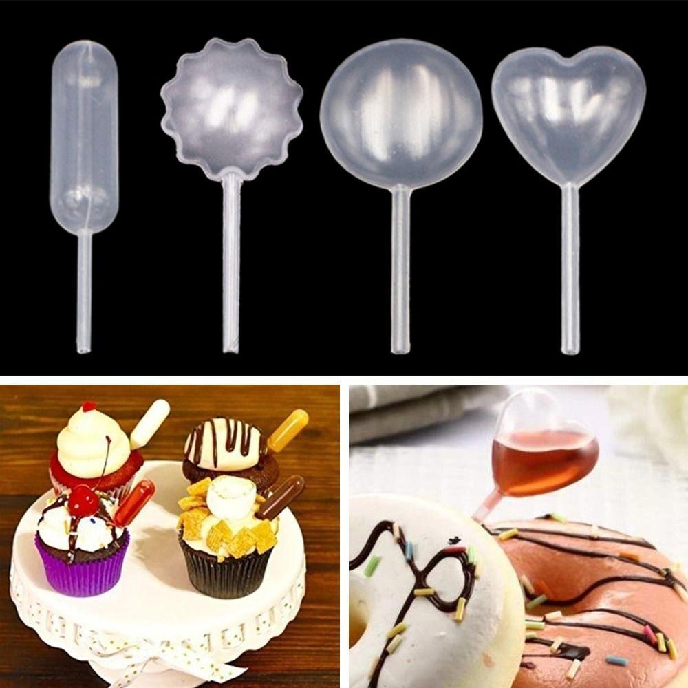 Populer 60Pcs Pipet Saus Pencet Kue Kering Ice Cream Sauce Transfer Pipettes