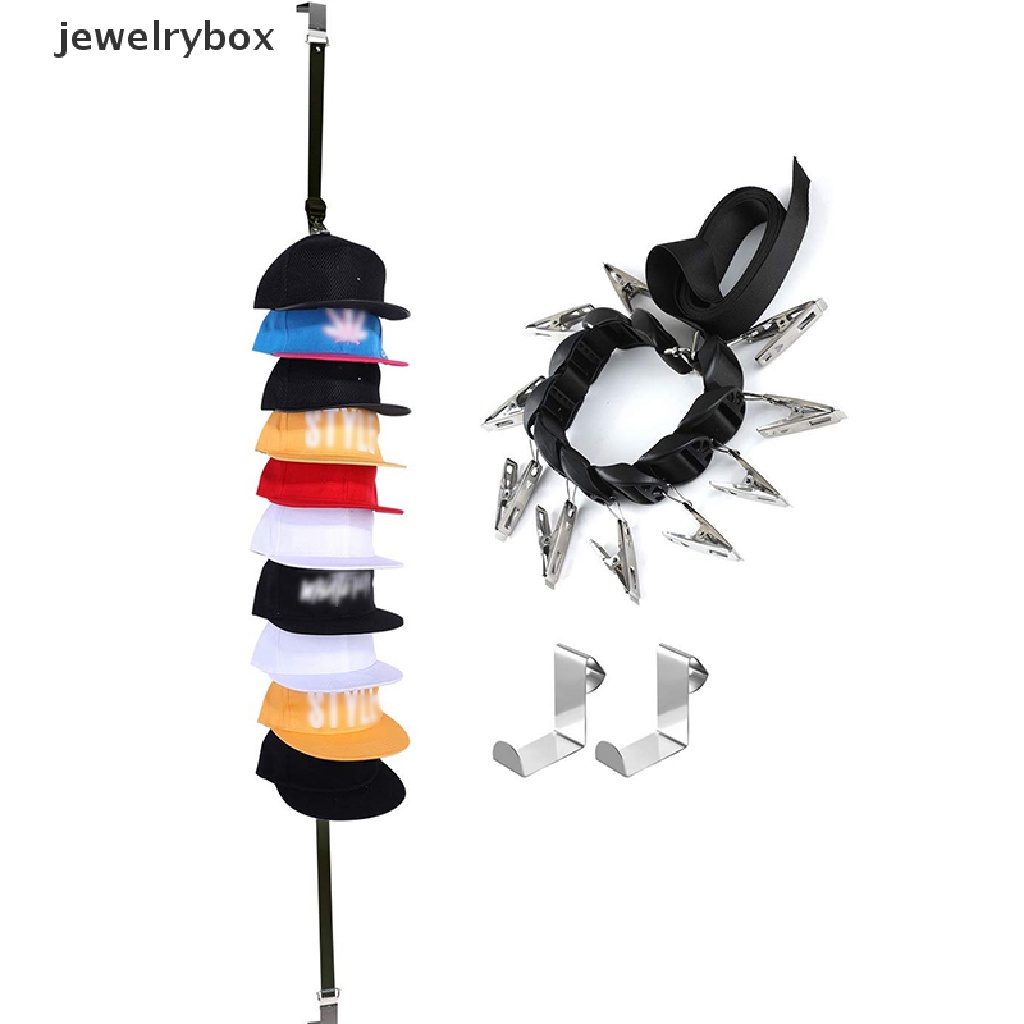 [jewelrybox] Rak Topi Baseball Hat Holder Rack Organizer Rumah Penyimpanan Pintu Lemari Gantungan Butik