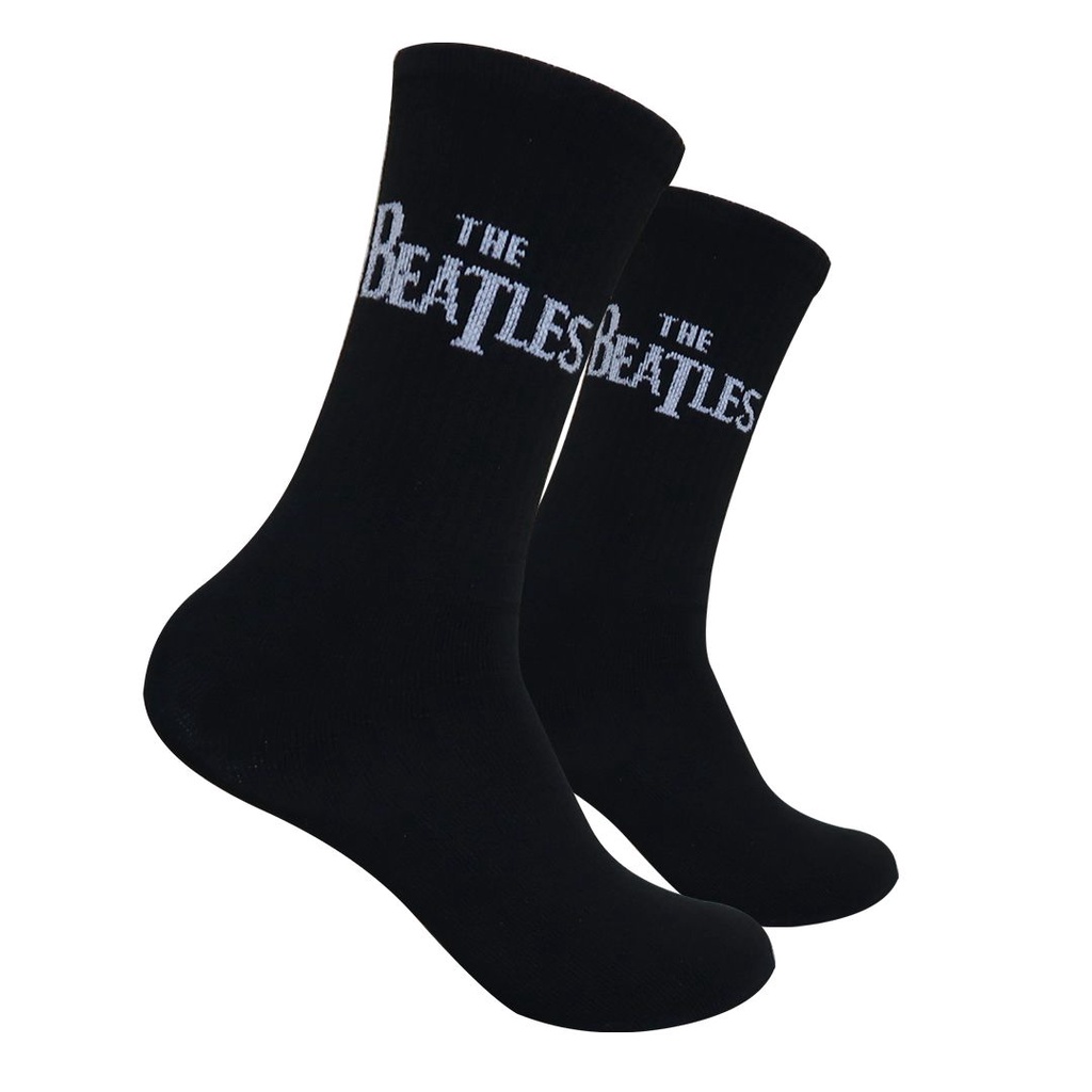 Kaos Kaki Motif The Beatles Hitam ( B10 )