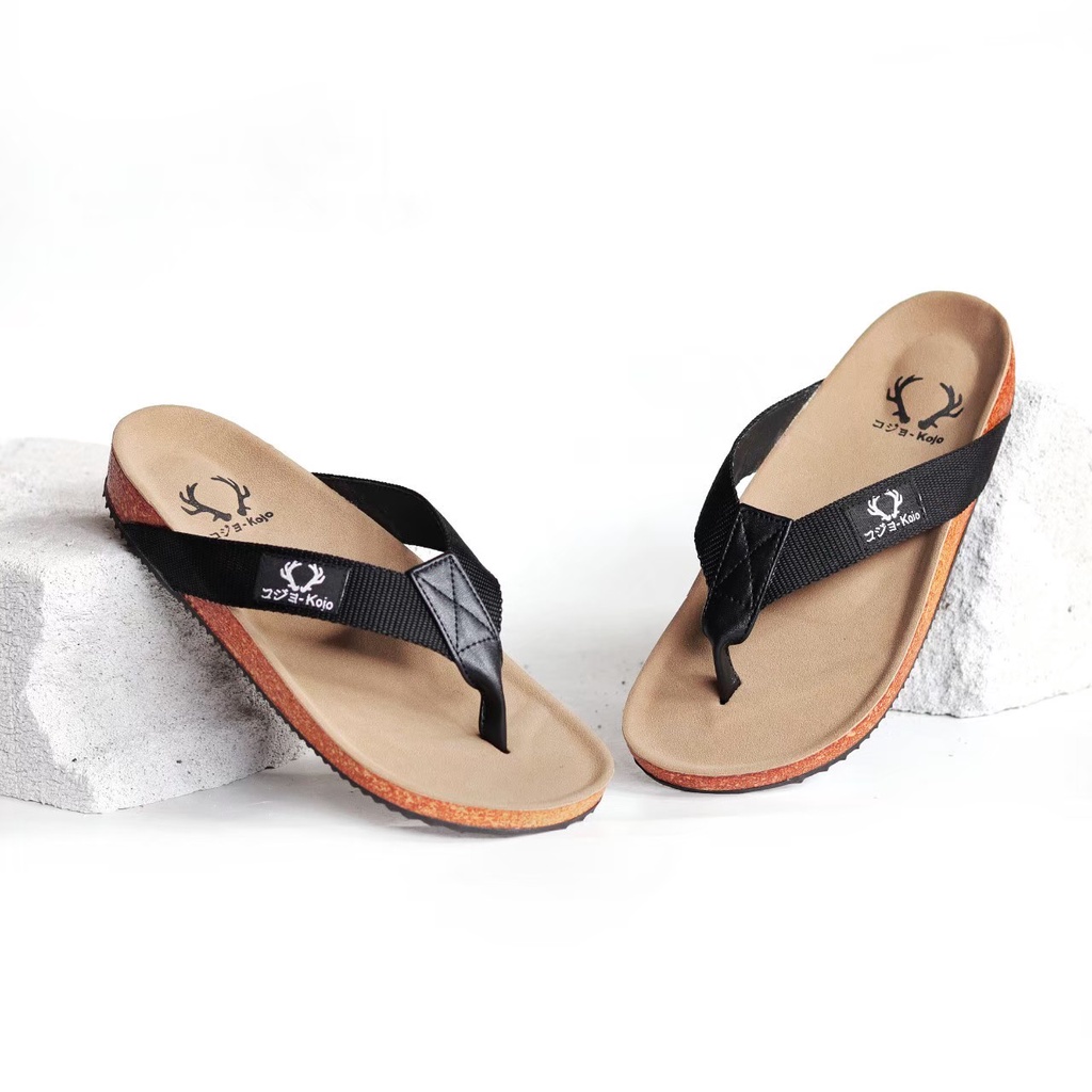 Sandal Jepit Casual wanita pria fashion cowok laki laki murah awet A004 SANDAL COWOK KULIT INDIAN