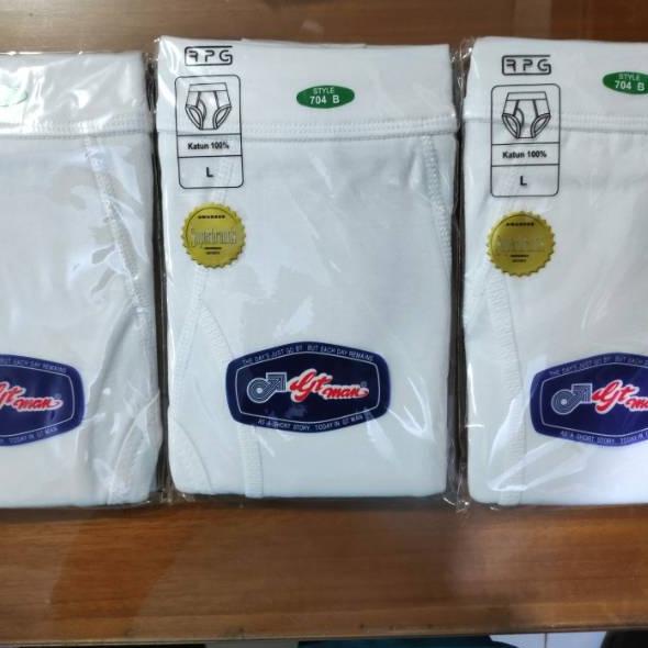 ✨MEGA ⚡ALE✨  CELANA DALAM GT MAN PUTIH 704 B  PUTIH KATUN  / CD GT MAN PUTIH 704 B PUTIH , PASTI ORI