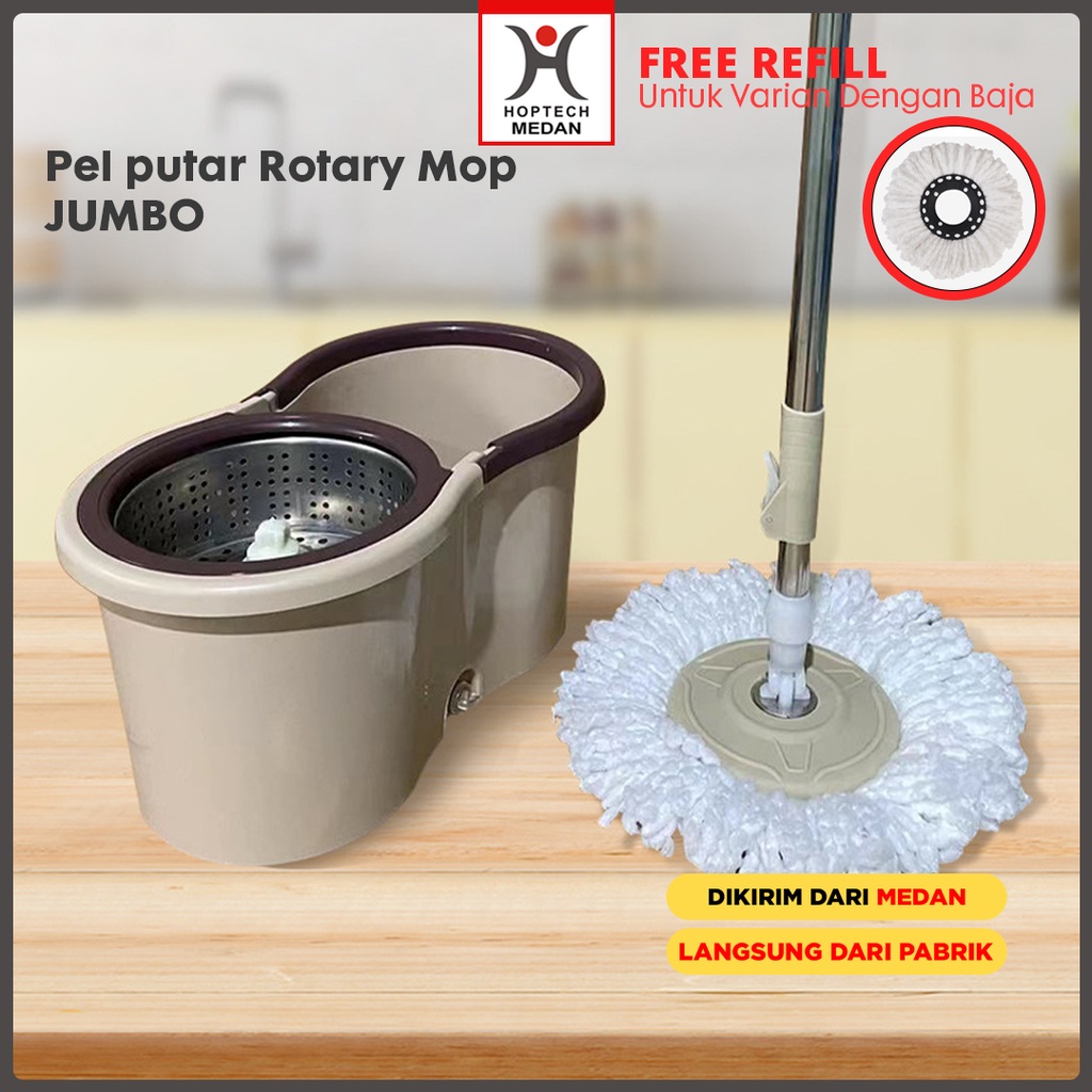Alat Pel Lantai Mop Dengan Rol Praktis Kain Pel Putar Spin Mop 6L Bucket Ultra Mop | Room cleaner