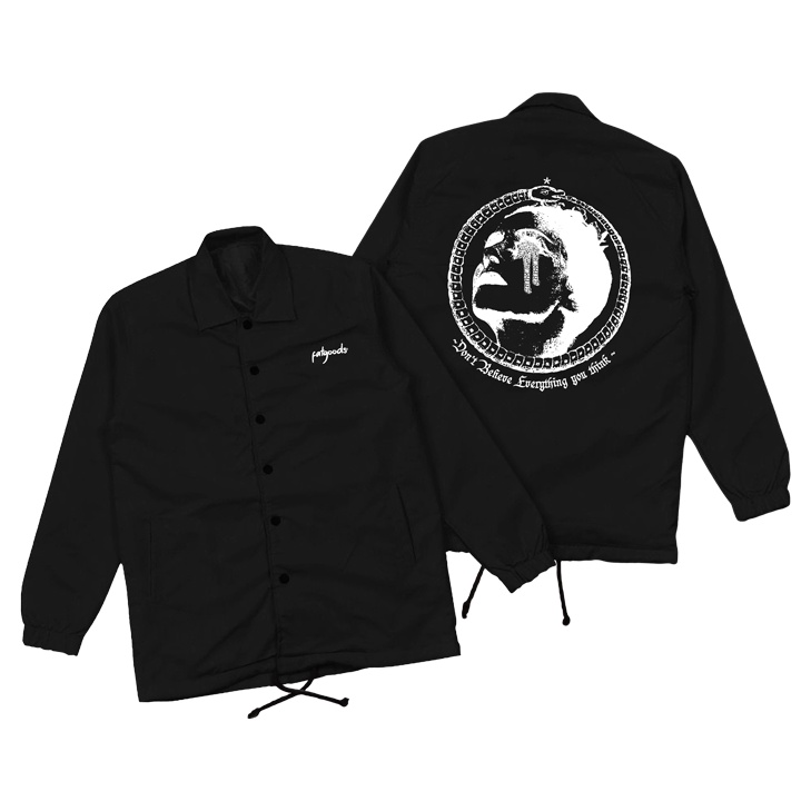 Fatgoods Coach Jaket Jumbo Pria Oversize Hitam Donthink