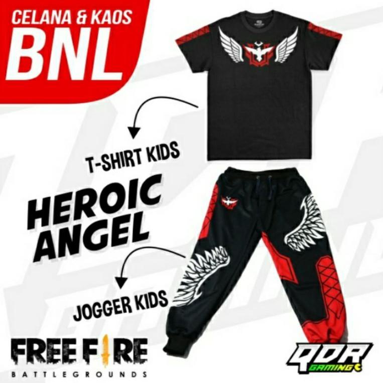 Setelan Heroic Anak Gaming Angel Celana Dan Baju Anak  Gaming / Setelan Anak Heroic Angel Dan Calca 