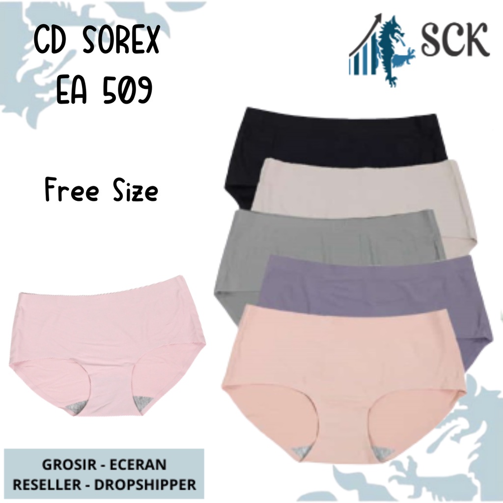 CD Wanita SOREX EA 509 Polos / Celana Dalam Seamless Tanpa Jahitan Tanpa Nyeplak / Pakaian Dalam Cewek - sckmenwear GROSIR