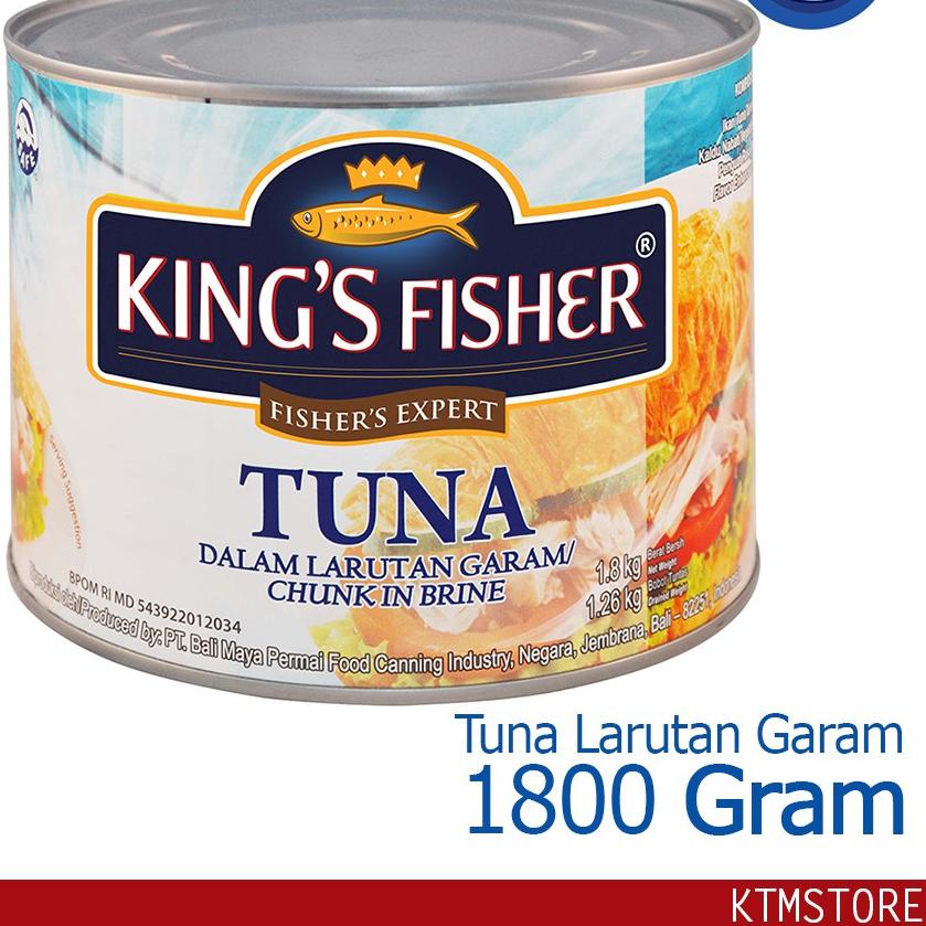 

✼ King's Fisher Tuna dalam Air Garam 1800 g Tuna in Brine Daging Tuna Makanan Kaleng ™