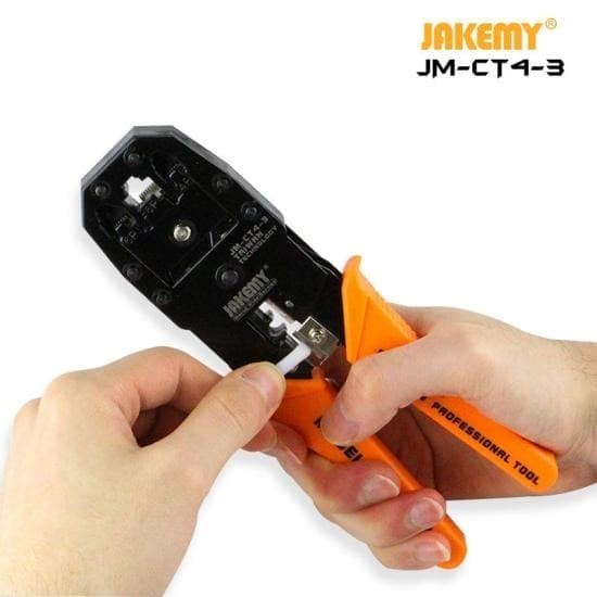 TANG CRIMPING RJ45 RJ11 JAKEMY CT4-3 4P 6P 8P LAN CRIMPING TOOL3 HOLE