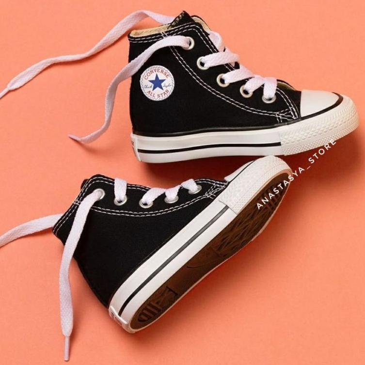 12.12 BRANDS FESTIVAL Terbaru Sepatu sekolah anak SD converse alstar Hitam Garis Putih UKURAN 31-35 