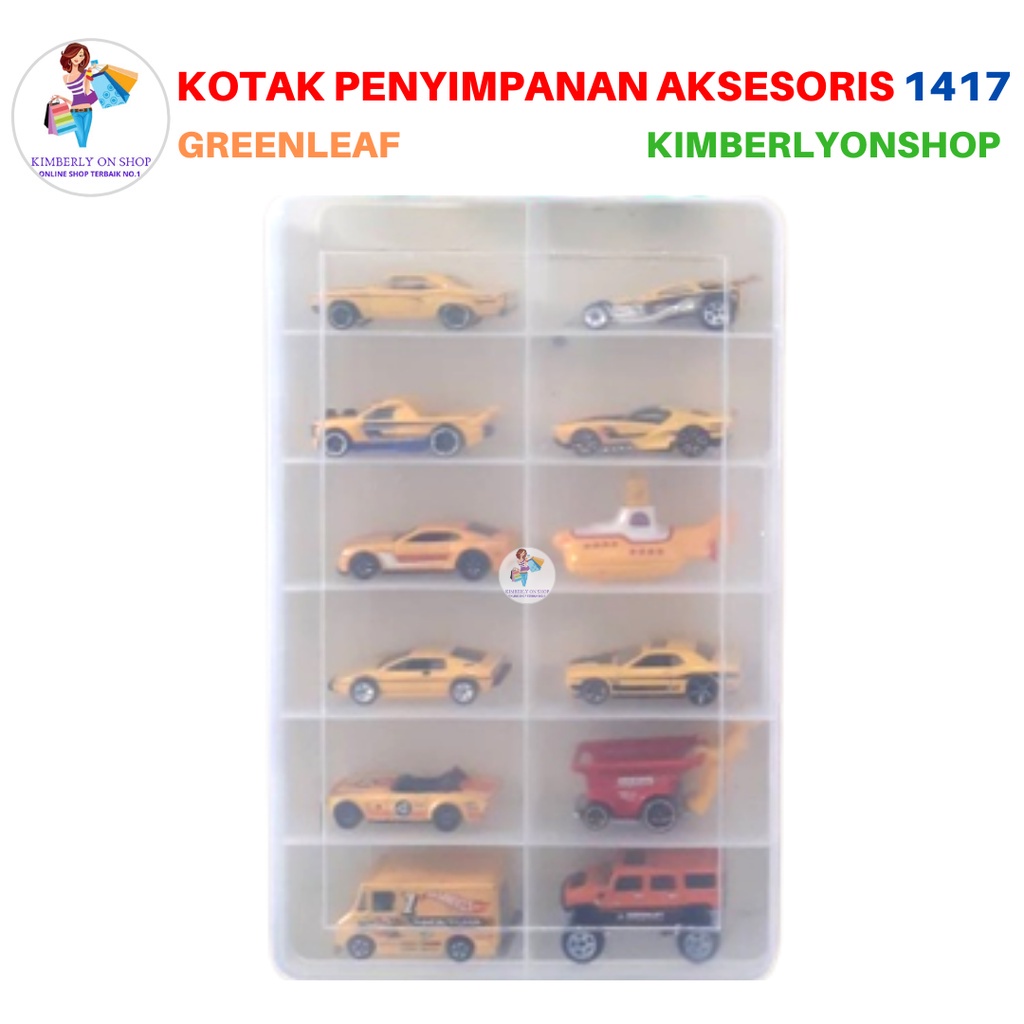 Kotak Perkakas Reiko Storage Box Spare Part 12 Sekat Compartment 1417 Green Leaf