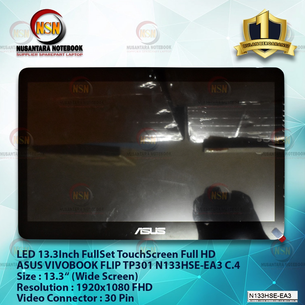 LCD LED 13.3 FullHD 30Pin FULLSET TOUCHSCREEN ASUS VIVOBOOK FLIP TP301 N133HSE-EA3 C.4