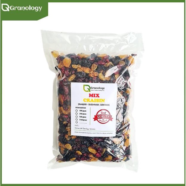 

Mix Craisin 1 kilogram (Cranberry, Dark Raisin & Golden Raisin) TERLARIS