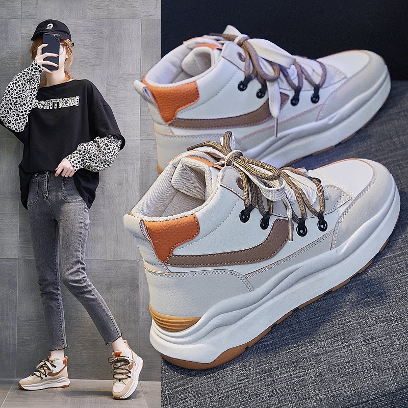 3.3 [DENDEN.ID] Sepatu Wanita Sneaker Korea Putih Import Sepatu Olahraga Kasual